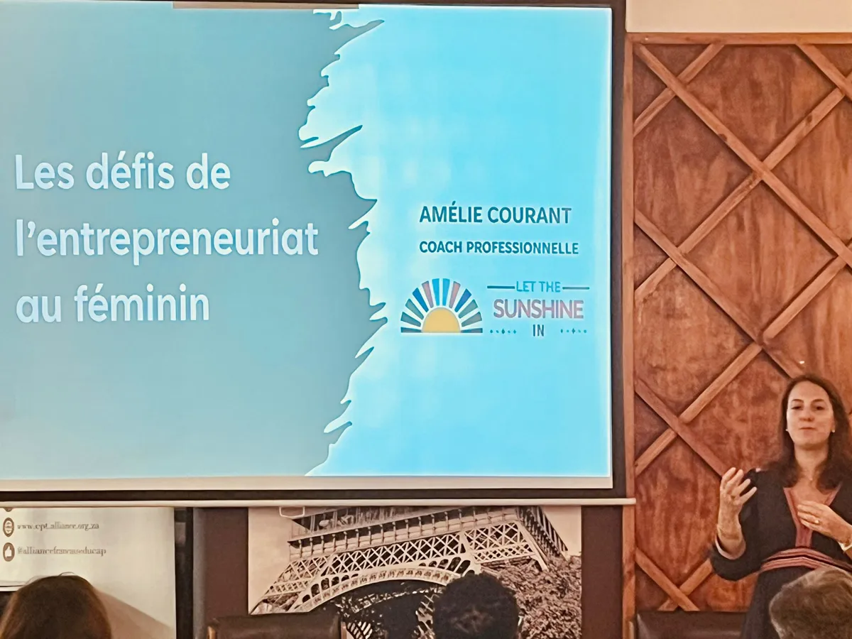 Amélie Courant en conférence à l’Alliance française du Cap