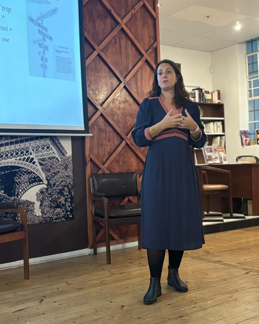 Amélie Courant en conférence à l’Alliance française du Cap